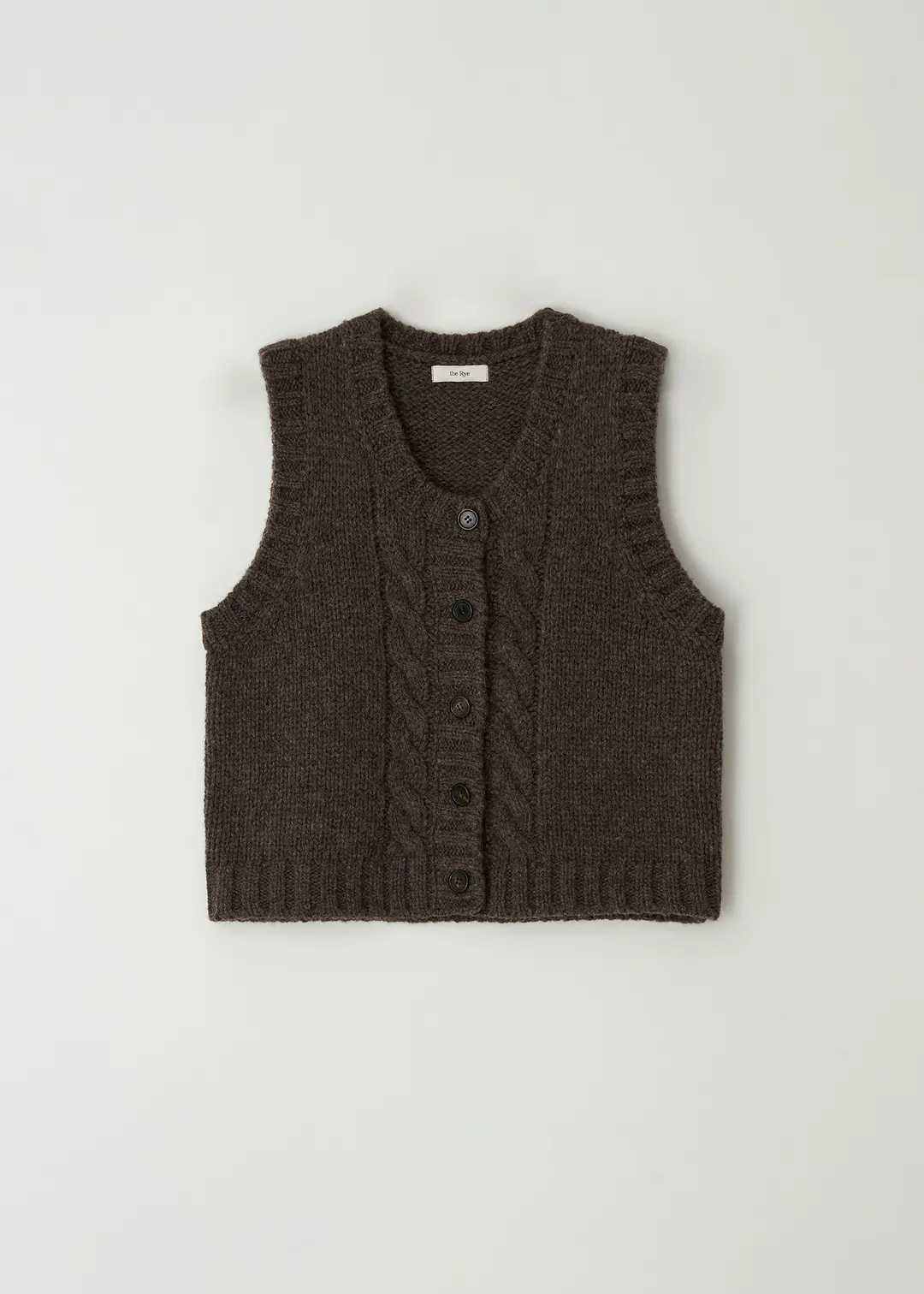 더라이 Cable Button Vest(Brown) 상품 이미지 3