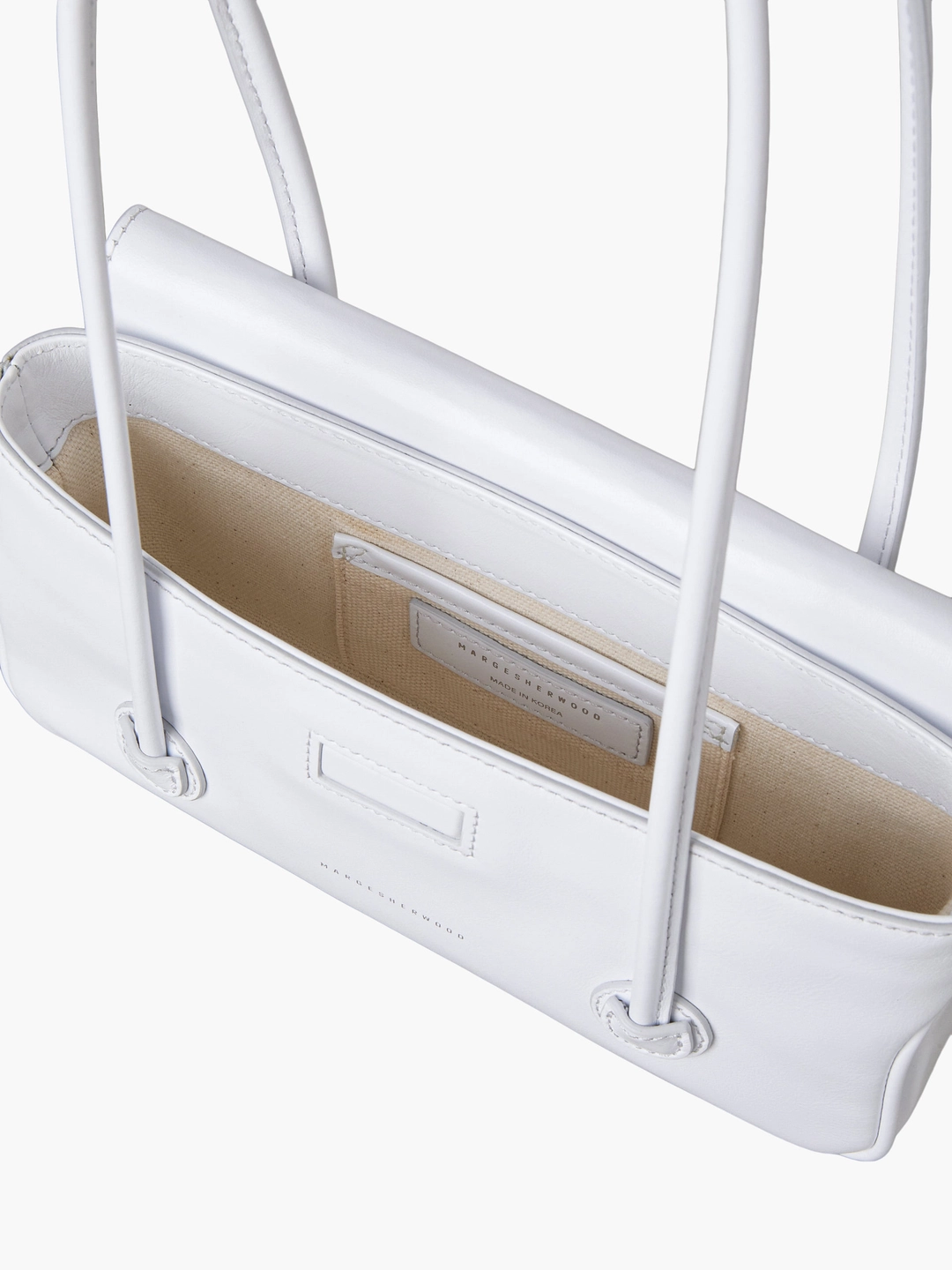 마지셔우드 FLAP SMALL_white glossy plain 상품 이미지 3
