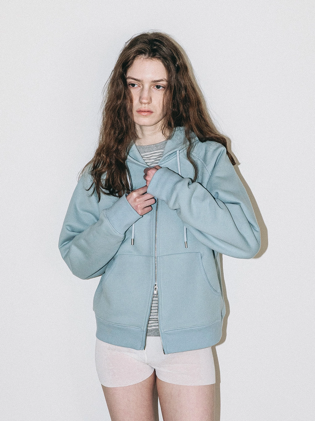 토콜 Classic hoodie zip-up  - Blue 상품 이미지 1