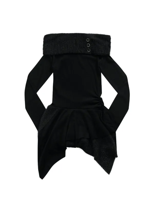 FAYE OFF-SHOULDER DRESS / BLACK