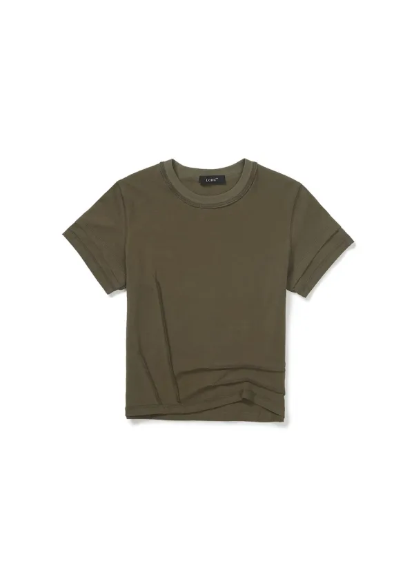 RAW SEAM TOP (KHAKI)
