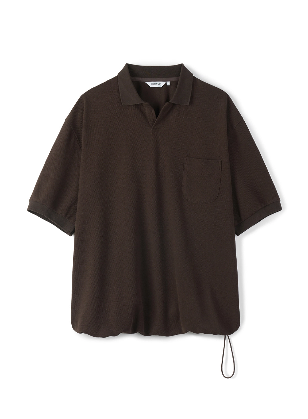 파르티멘토 String Pocket Polo Tee_Brown 상품 이미지 1