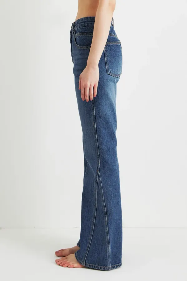 Structured Flared Denim Pants (Women)