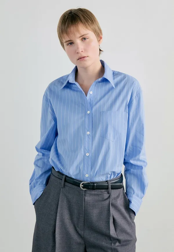 DOUBLE STITCH COMFORT SHIRT - BLUE STRIPE
