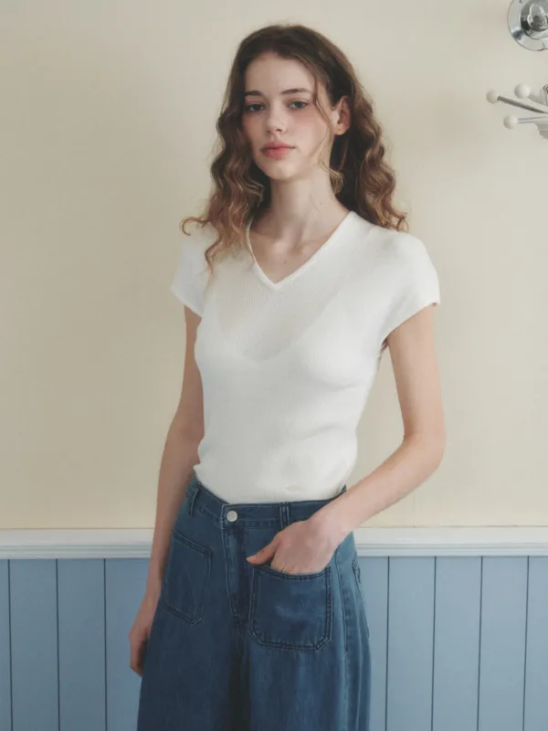 LONDI v-neck wool knit_ivory(7/28 예약배송)