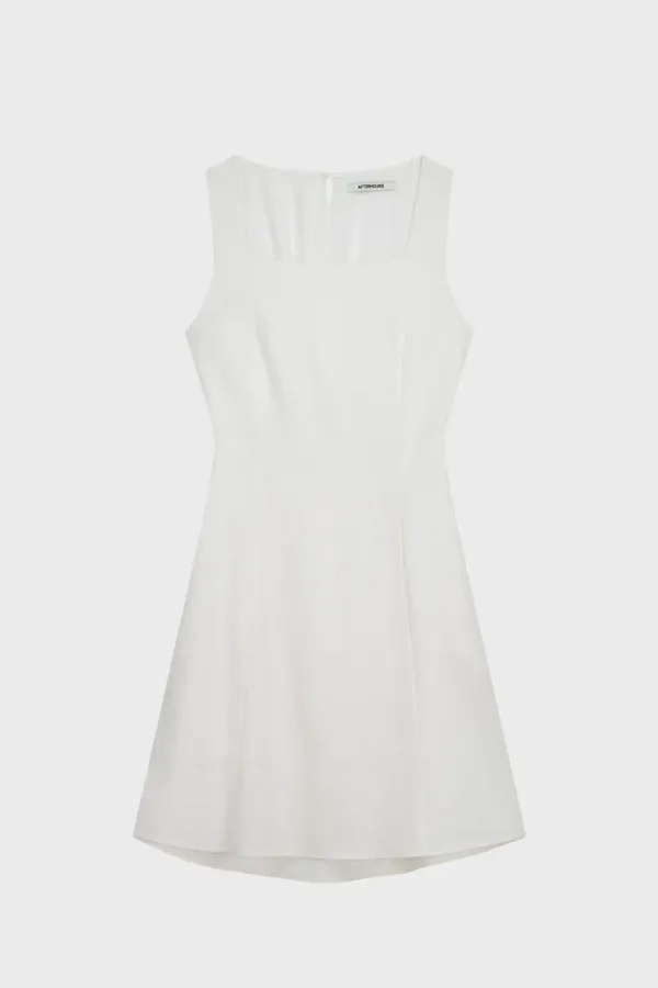 FLUID MIDI DRESS (WHITE)