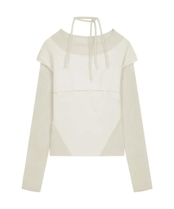 Halter Strap Long Sleeve / Ivory