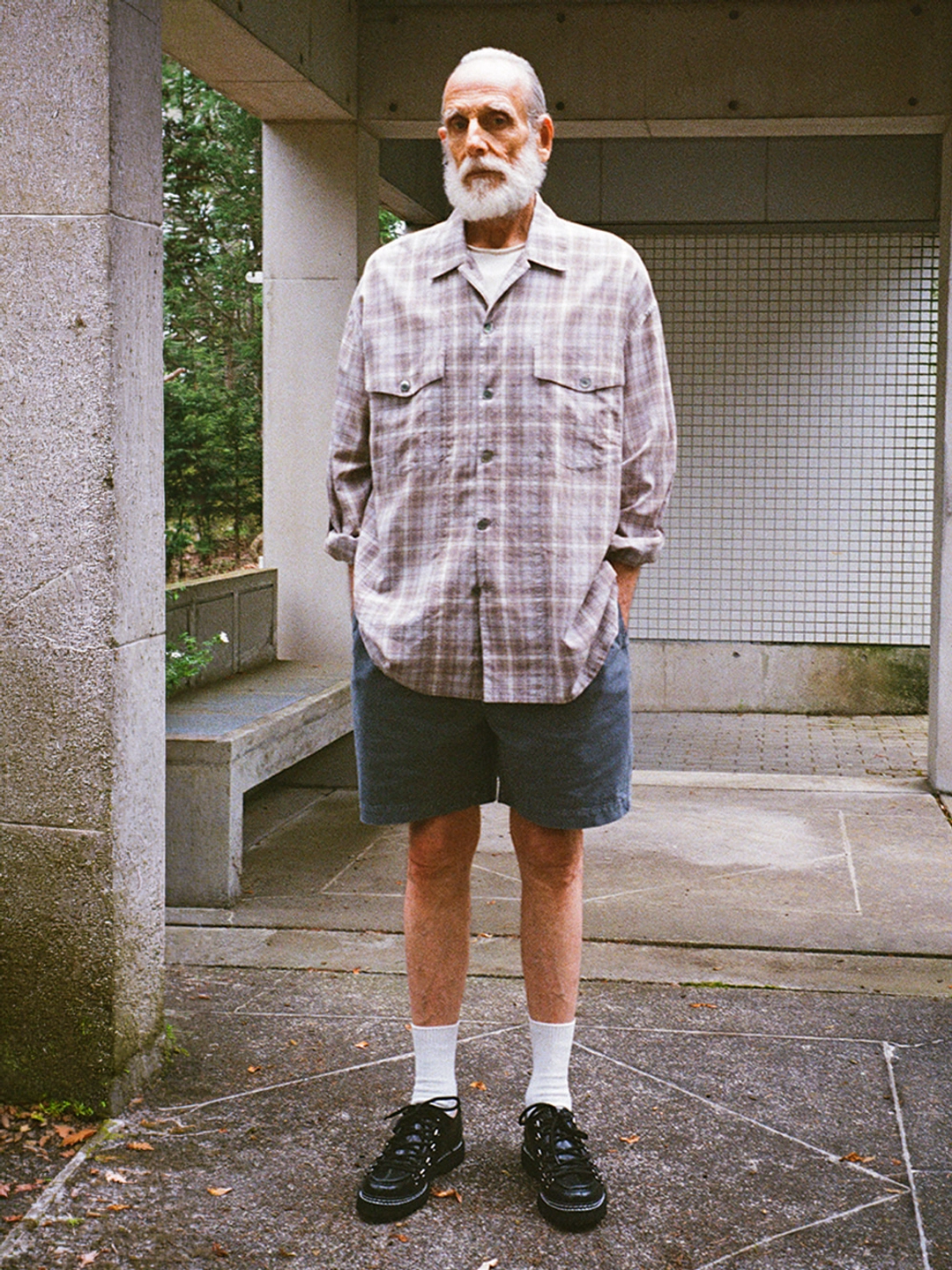 파르티멘토 Western Plaid Roll Up Shirts_Ash Gray 상품 이미지 2