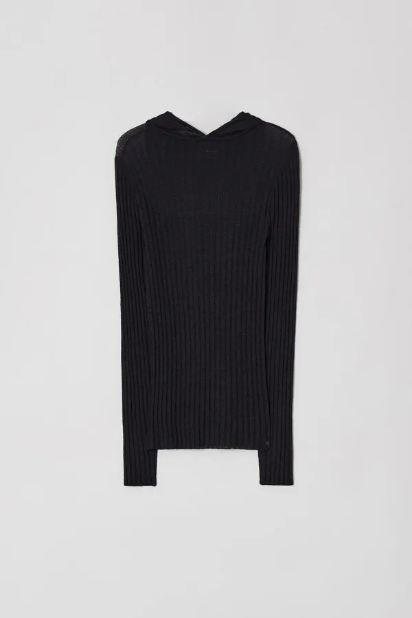 RIBBED HOODIE KNIT