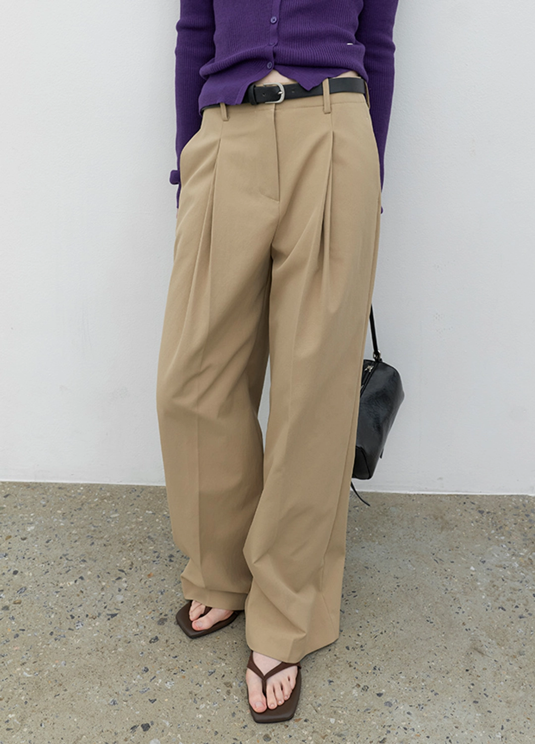 아뜰리에 나인 (PT-5812)DOUBLE TUCK WIDE PANTS S 상품 이미지 2