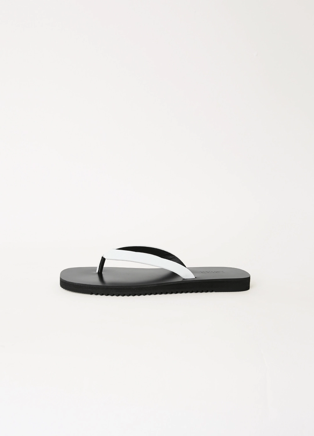 르바 Classic Leather Flat Sandals - White 상품 이미지 1