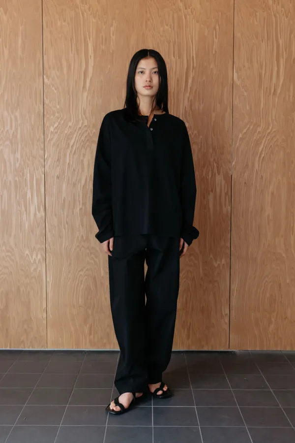 Basic Curved Pants_Black