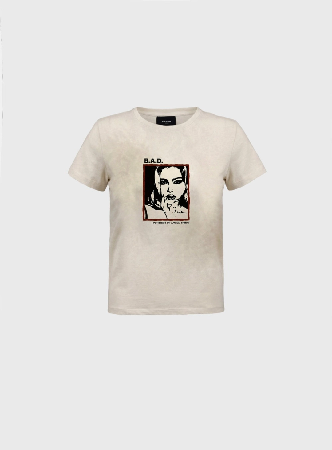 배드블러드 [w-tee26-134] B.A.D. Frame Gals Short Sleeve T-Shirt - Cream 상품 이미지 1