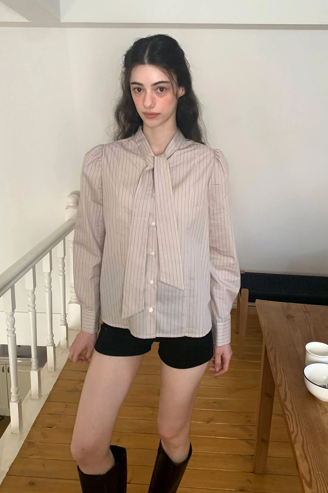 리리수 Jess Blouse / Brown 상품 이미지 2