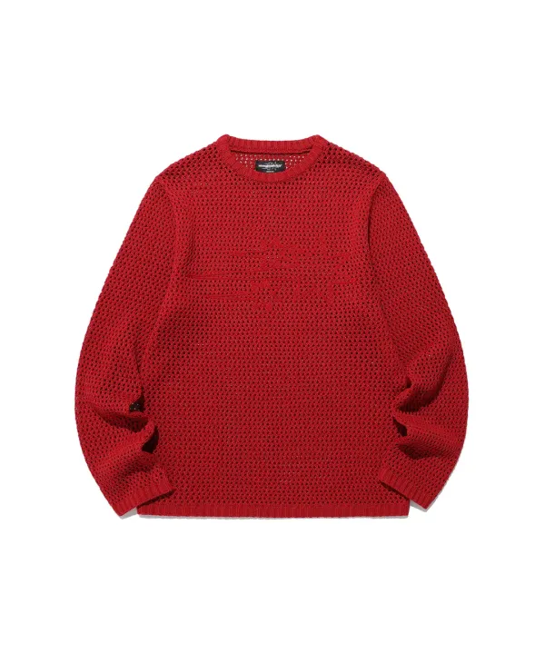 3stars l/s knit tee[red]
