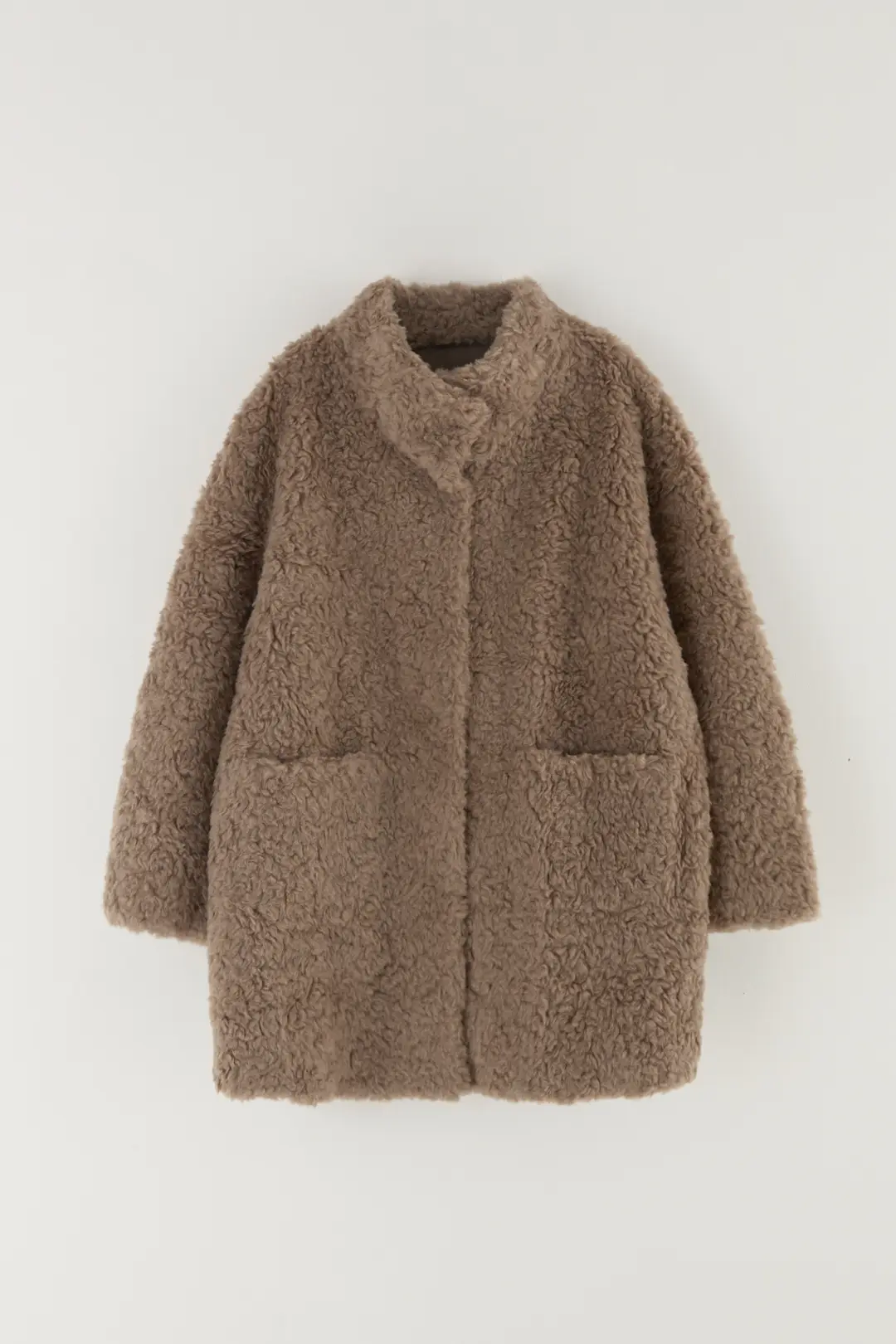 더라우스트 부클 퍼 울 코트 BEIGE 상품 이미지 2