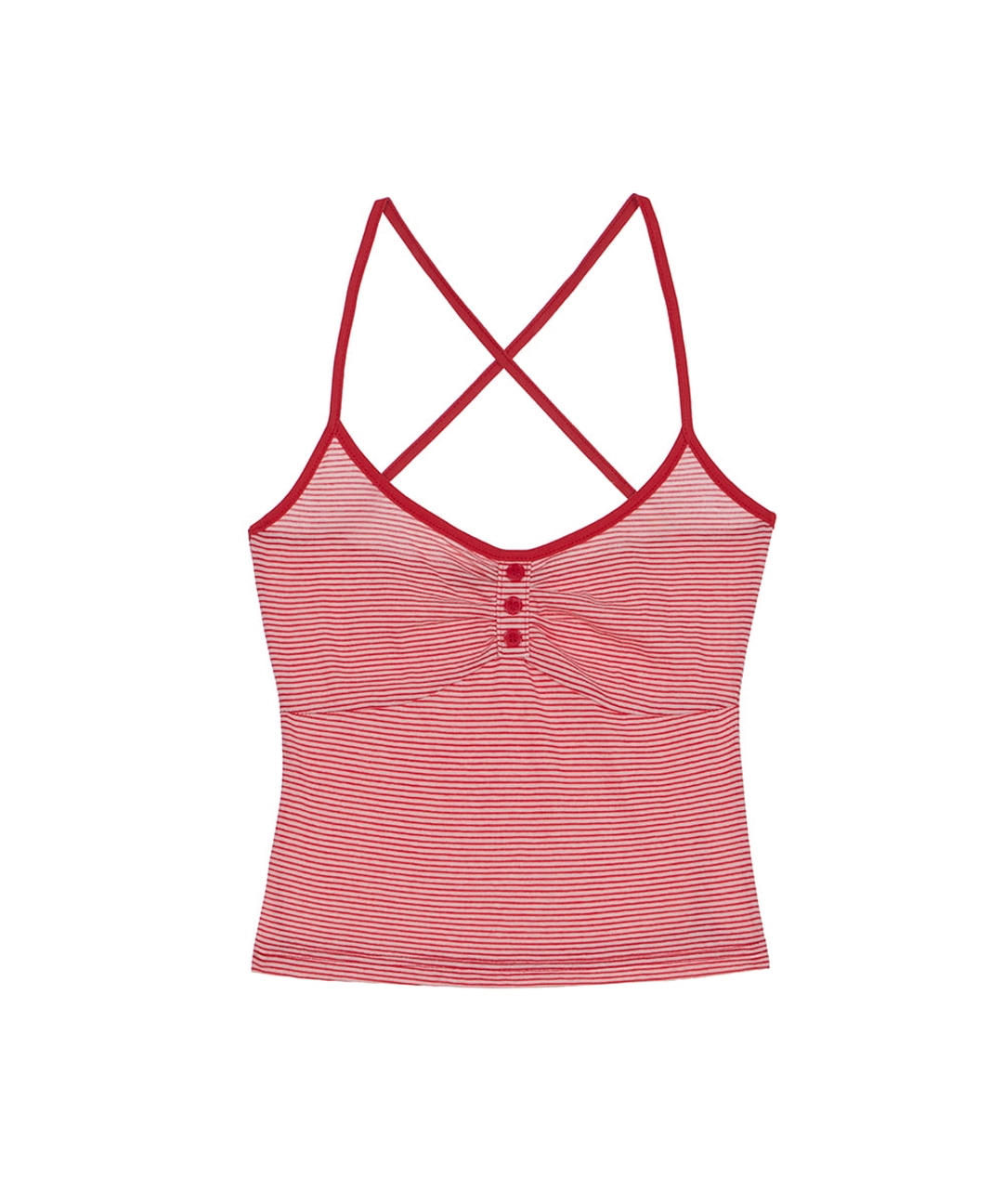 로제프란츠 Stripe Button Sleeveless [Rose Red] 상품 이미지 2