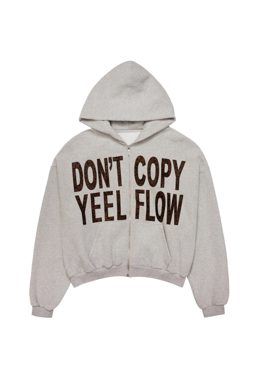와이이이엘 DON\'T COPY ZIP-UP HOODIE GREY 상품 이미지 3