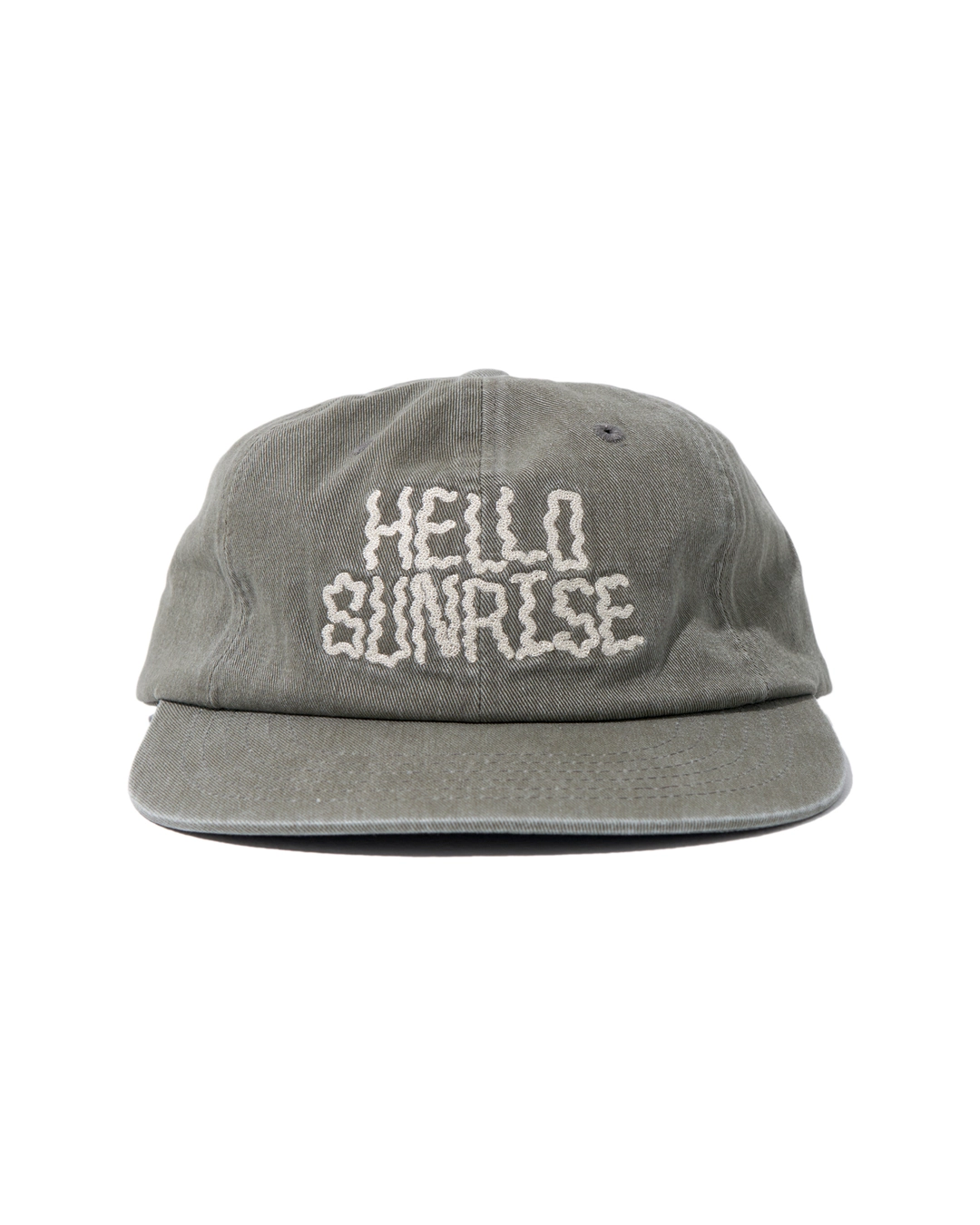 헬로선라이즈 Washed Doodle Typo Relaxed Fit 6Panel Cap_Khaki 상품 이미지 2
