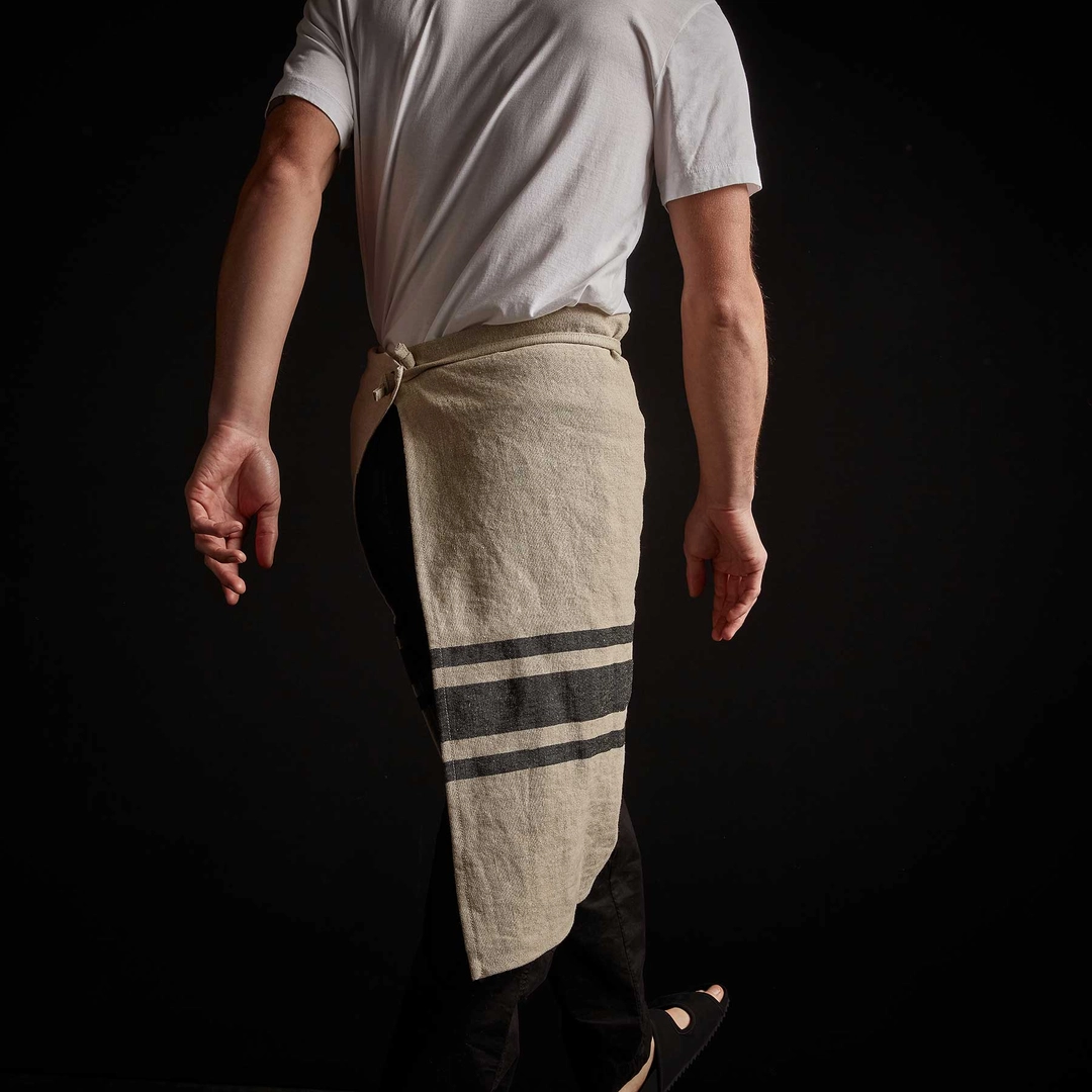 제임스펄스 Three Stripe Half Apron - Natural/Black 상품 이미지 2