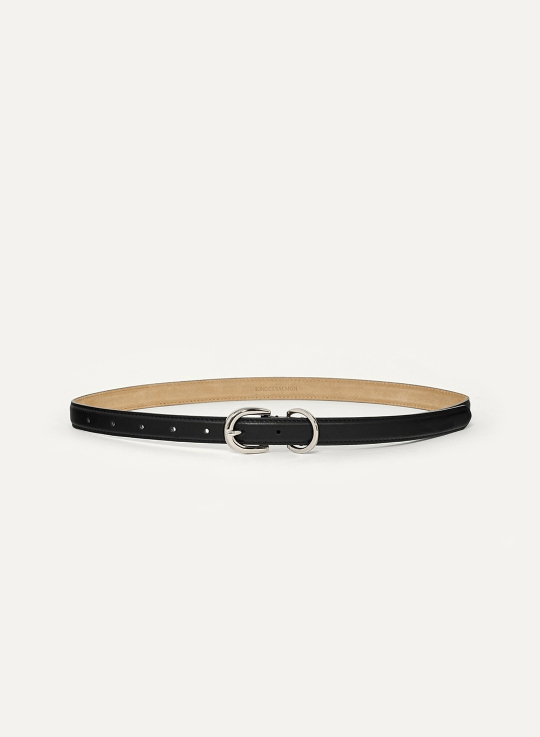 킨더살몬 [RESTOCK] Silver Buckle Leather Belt Black 상품 이미지 3