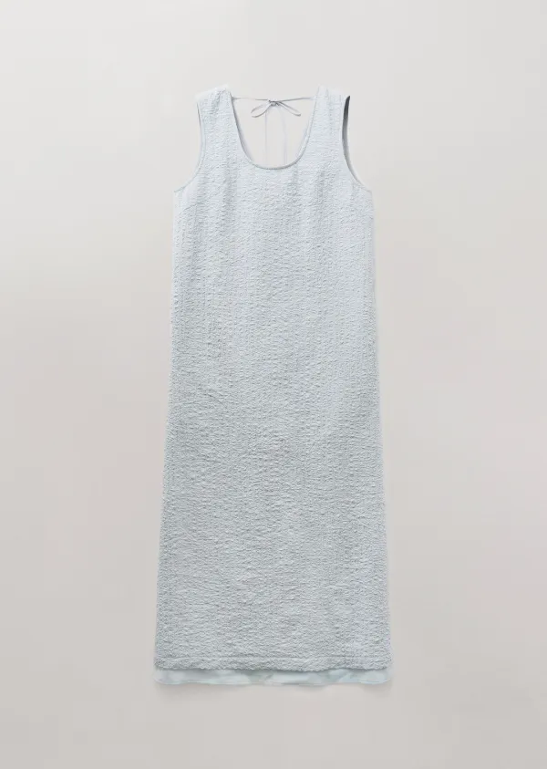 WRINKLE LAYERED DRESS (ash blue)