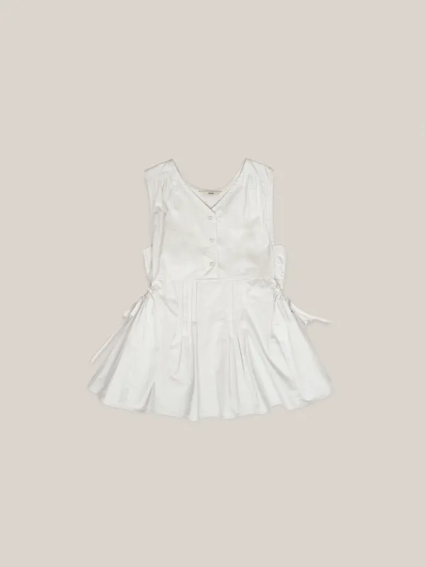 PINTUCK APRON BLOUSE [ GRAY ]