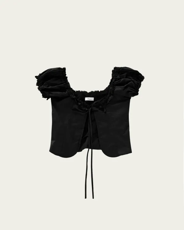 (3차) Alice Ribbon Top - Black