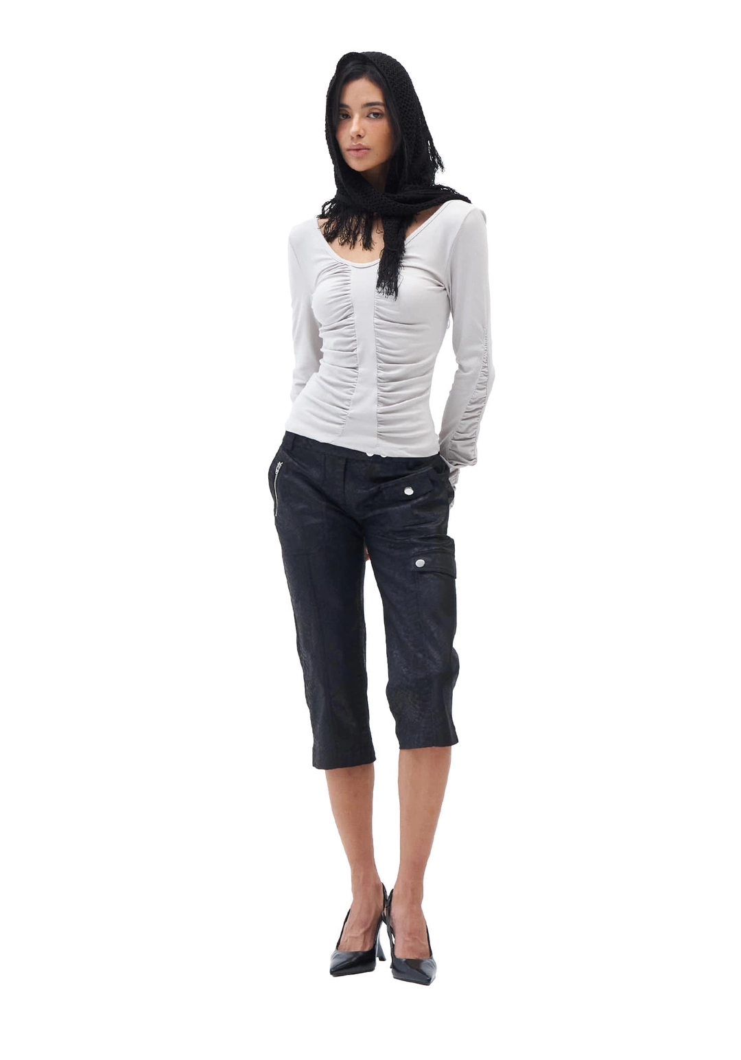 힐다 [Pre-order] Python Capri Pants [Black] *9/21 발송예정 상품 이미지 1