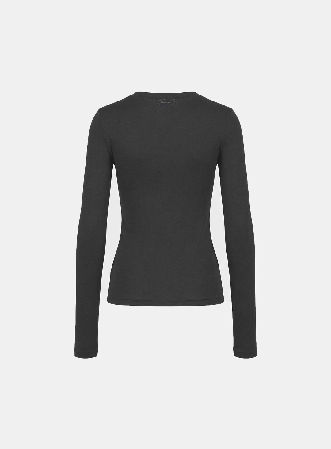 배드블러드 [w-tee26-049] BS Cotton Jersey Fitted Long Sleeve T-Shirt - Charcoal 상품 이미지 3
