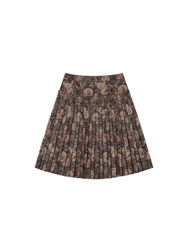 MARCA PLEATS SKIRT FLOWER