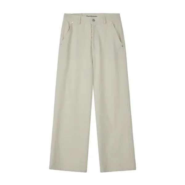 LOGO CORDUROY PANTS - IVORY