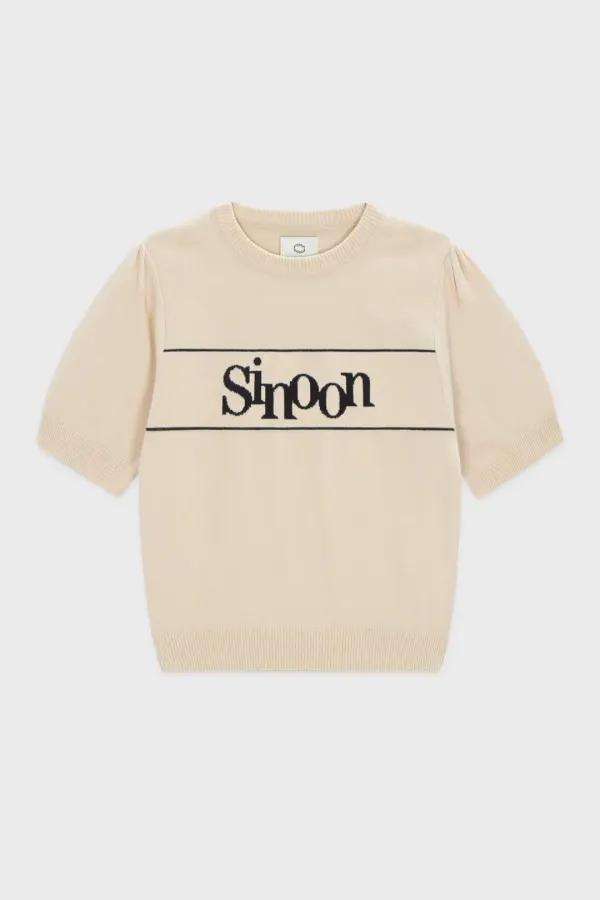 Sinoon Logo Half Knit (Beige)