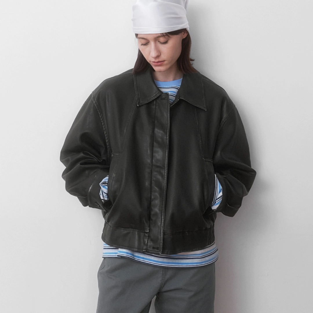 아뜰리에 나인 (JP-597)VINTAGE WASHED BLOUSON JUMPER 상품 이미지 1