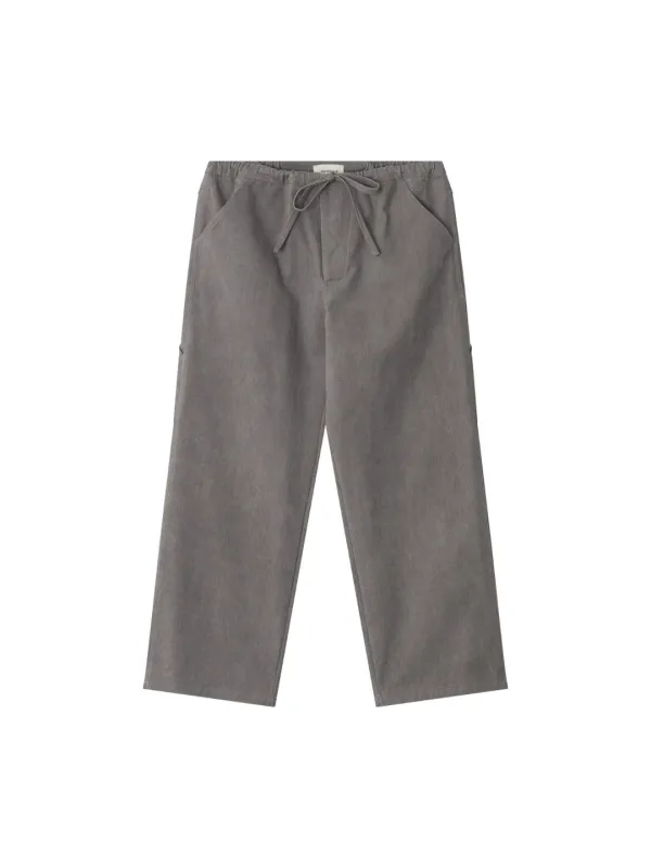 Relaxed String Pants - Charcoal