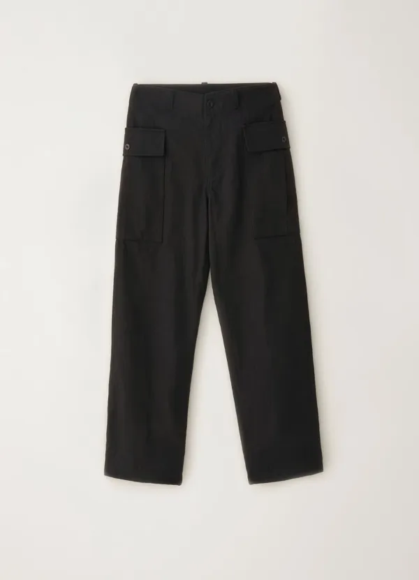 2ND / Washed cargo pants (Black)