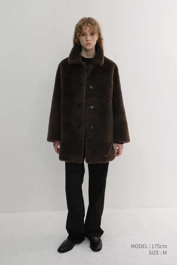 [LIMITED OFFER] FLUFFY FUR JACKET BROWN_UDJU6D223W2