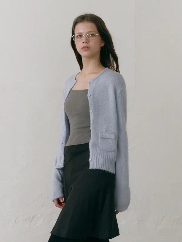 Mohair Pocket Cardigan Sky Blue