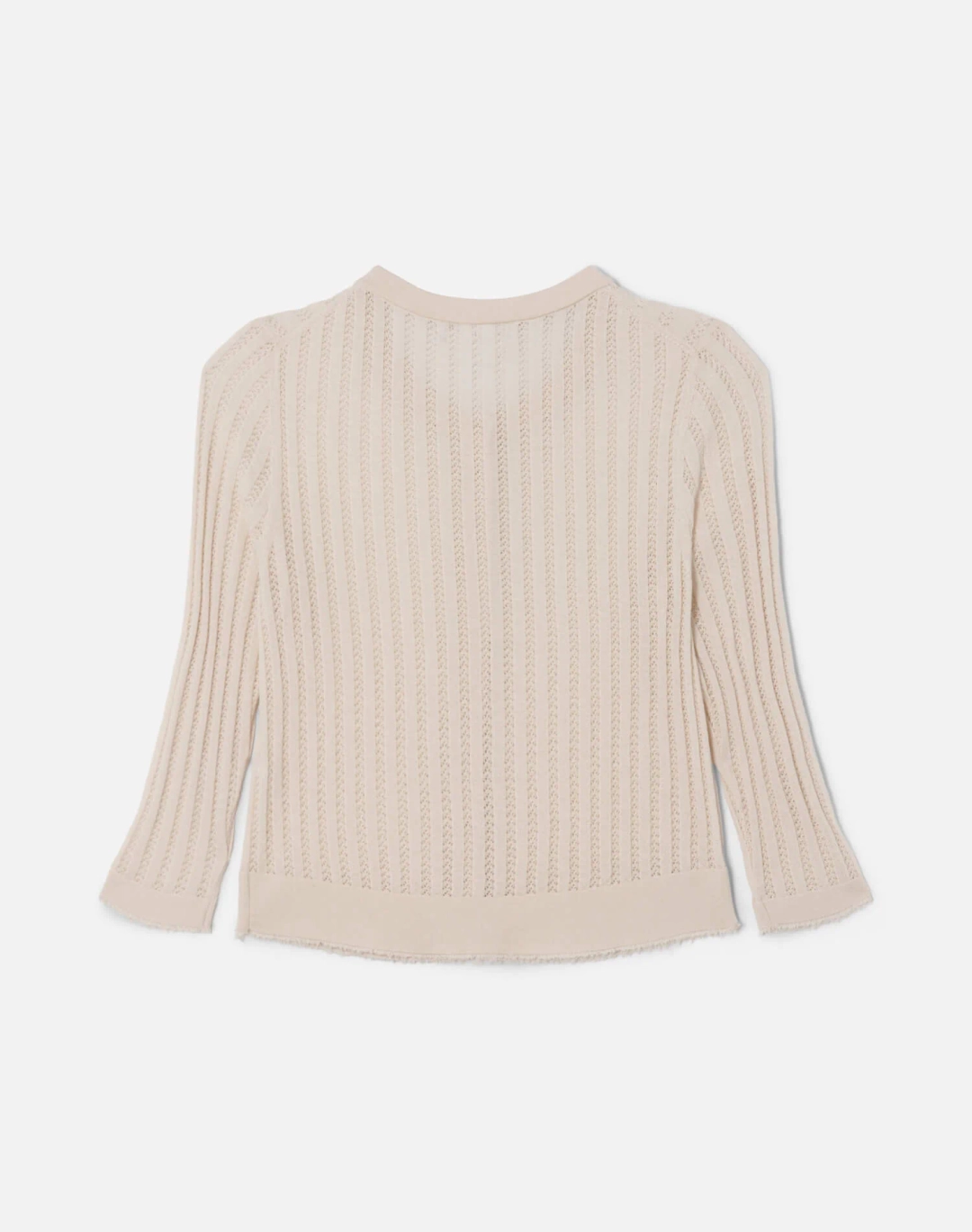 리던 The Veil Pointelle Cardigan - Ivory 상품 이미지 2