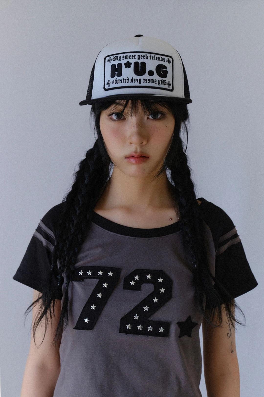 허그유어스킨 HUG sweet trucker cap (Black) 상품 이미지 2