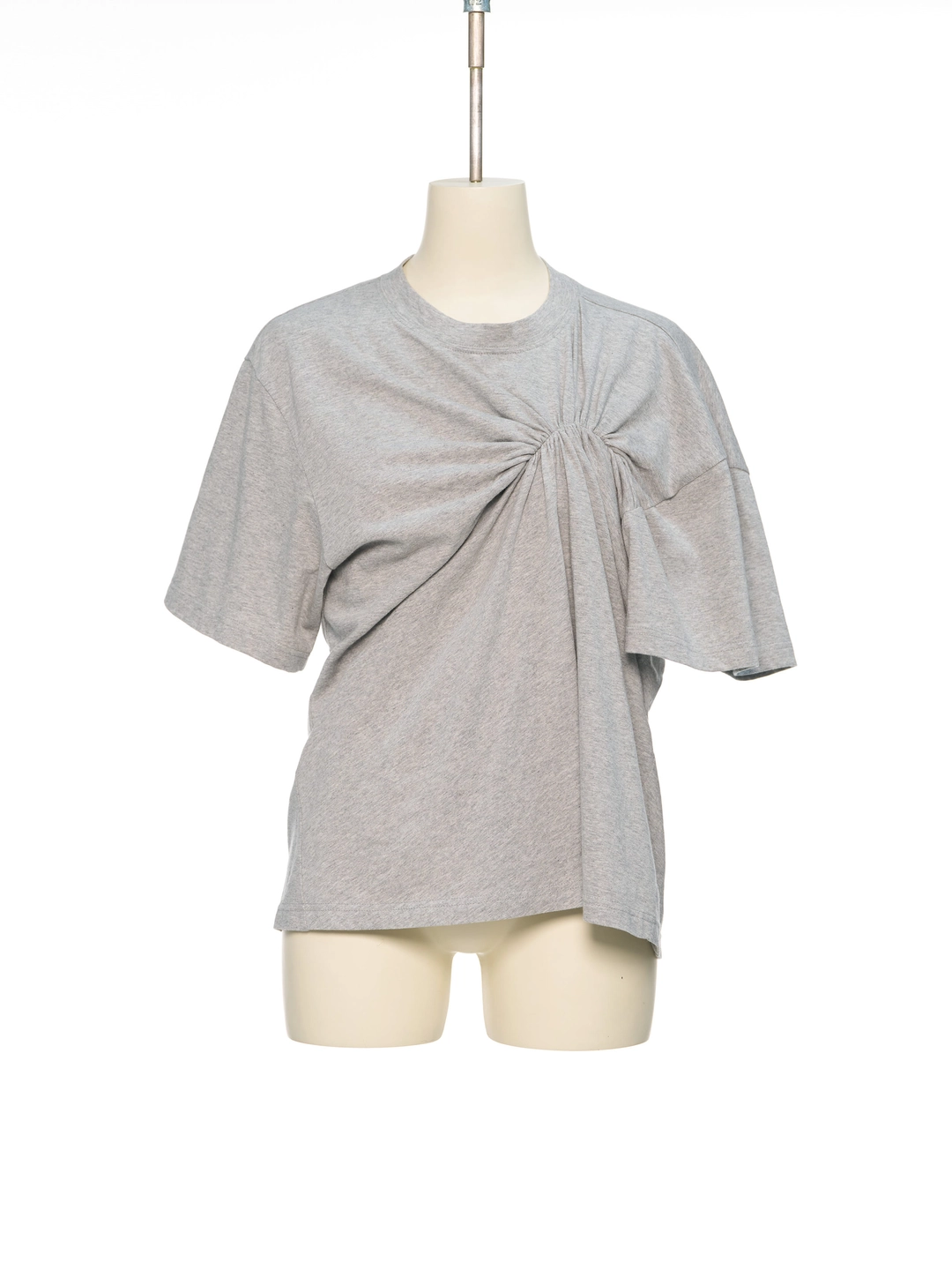 푸쉬버튼 SS26 GRAY DRAPED JERSEY T-SHIRT 상품 이미지 1