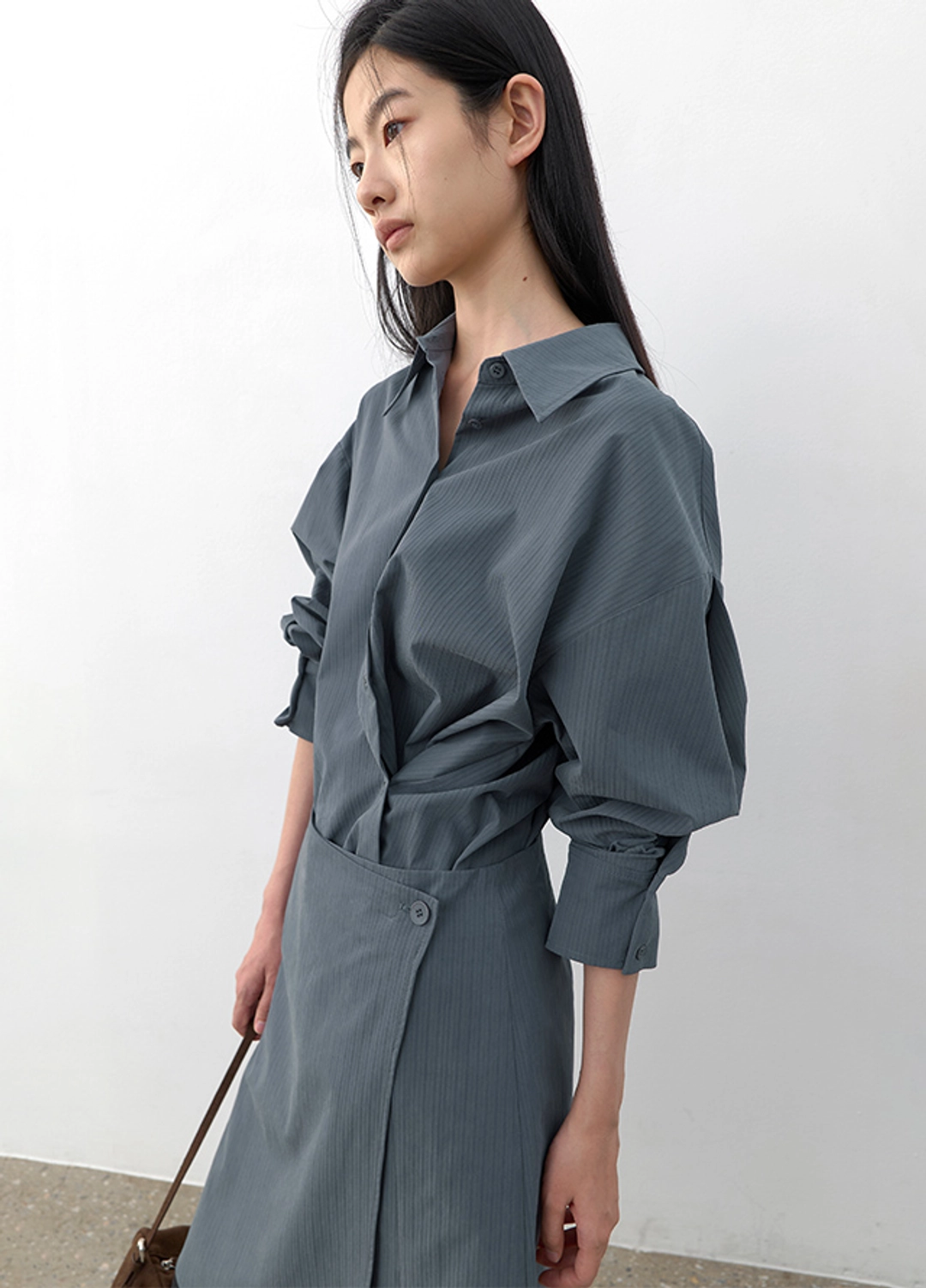 아뜰리에 나인 (OP-6346)DRAPE WRAP SKIRT SET-UP ONE PIECE S 상품 이미지 2