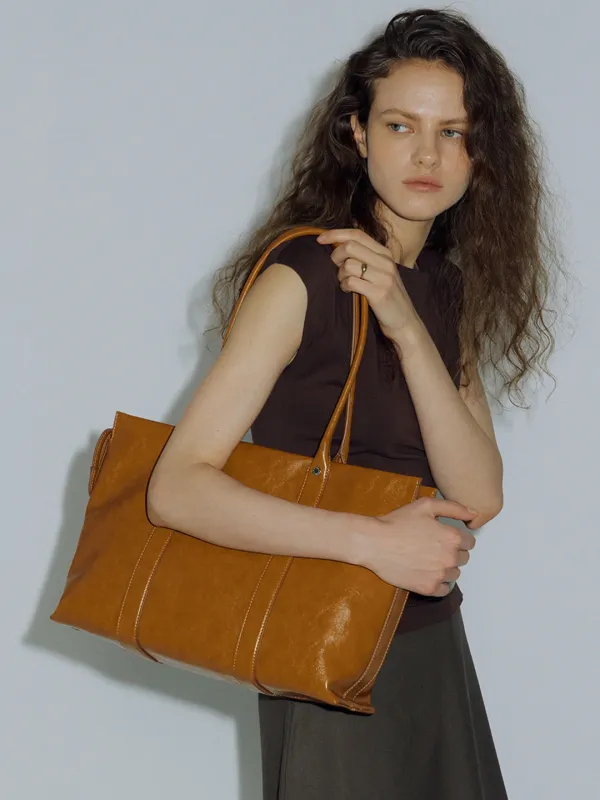 Times Shopper Bag_Camel