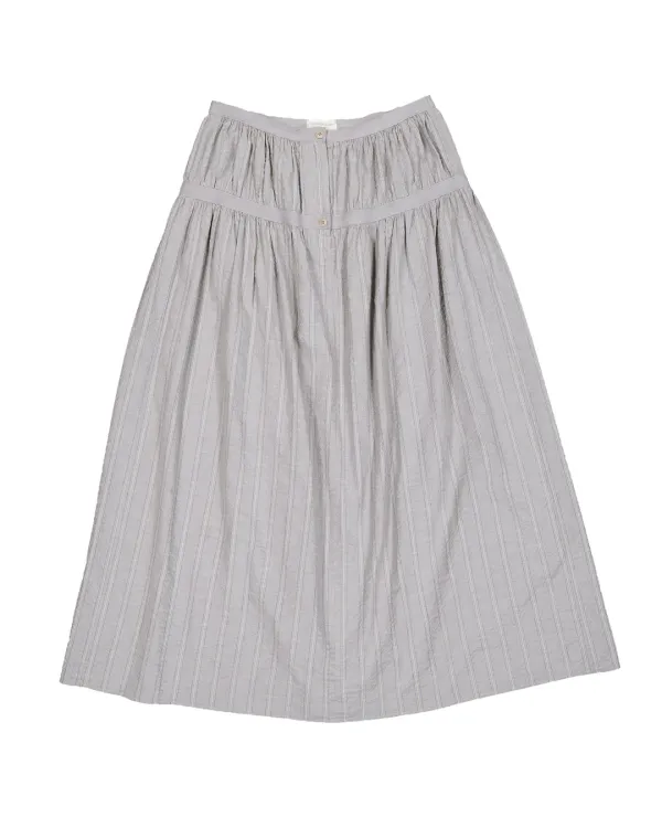 july shirring skirt (gray)