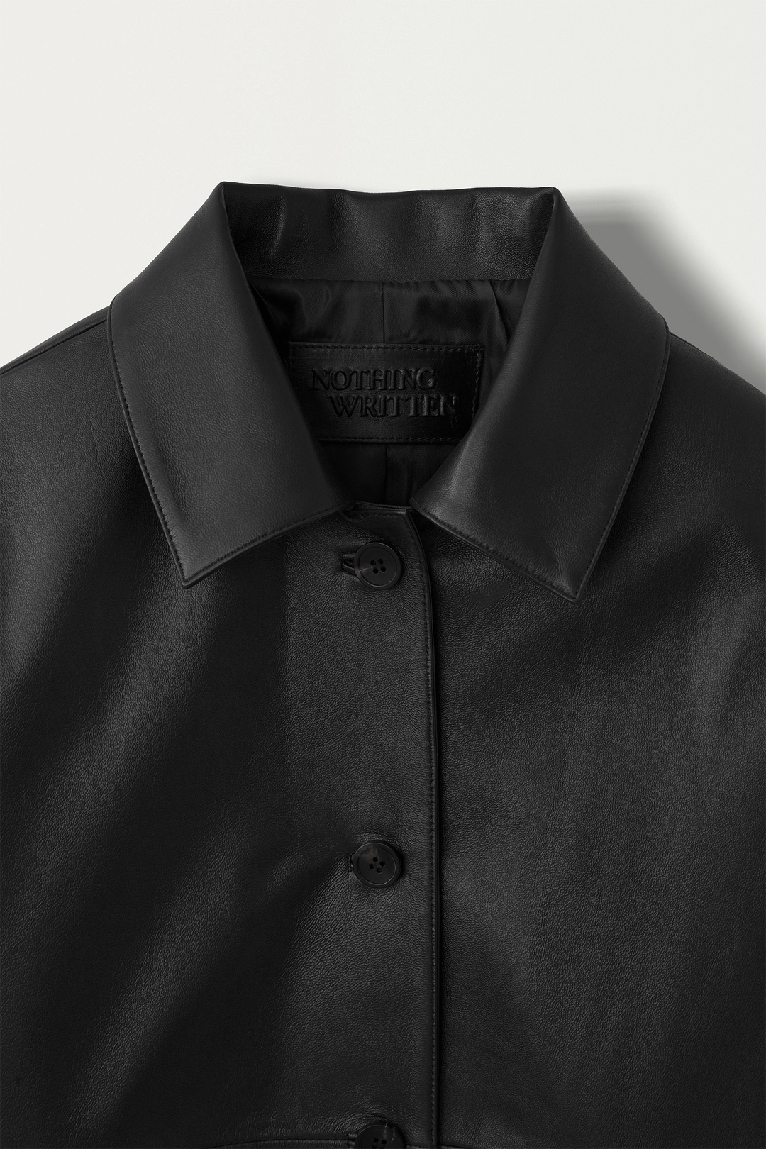 낫띵리튼 Demi single leather coat (Black) 상품 이미지 2