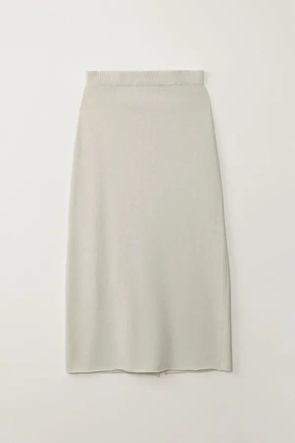 HOPE CASHMERE KNIT SKIRT_OATMEAL