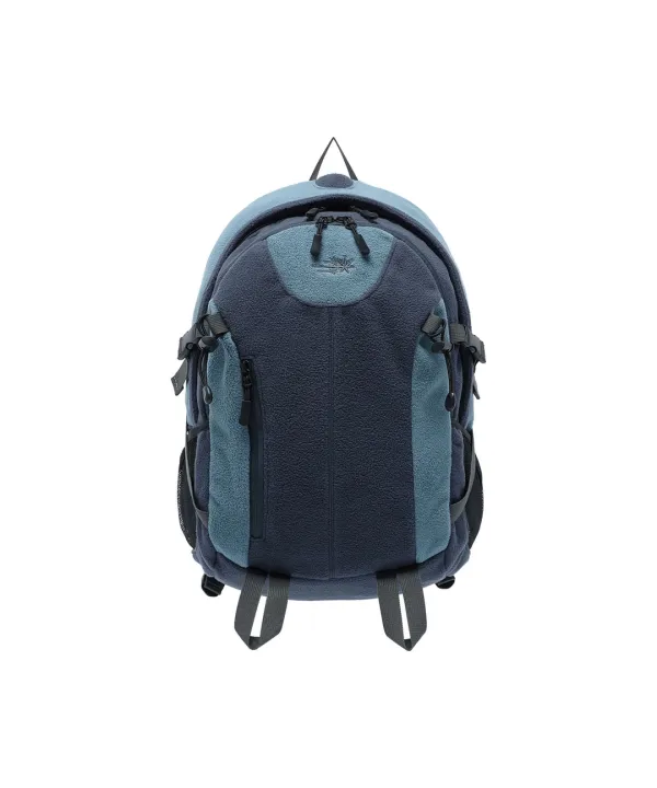 color block fleece backpack[navy]