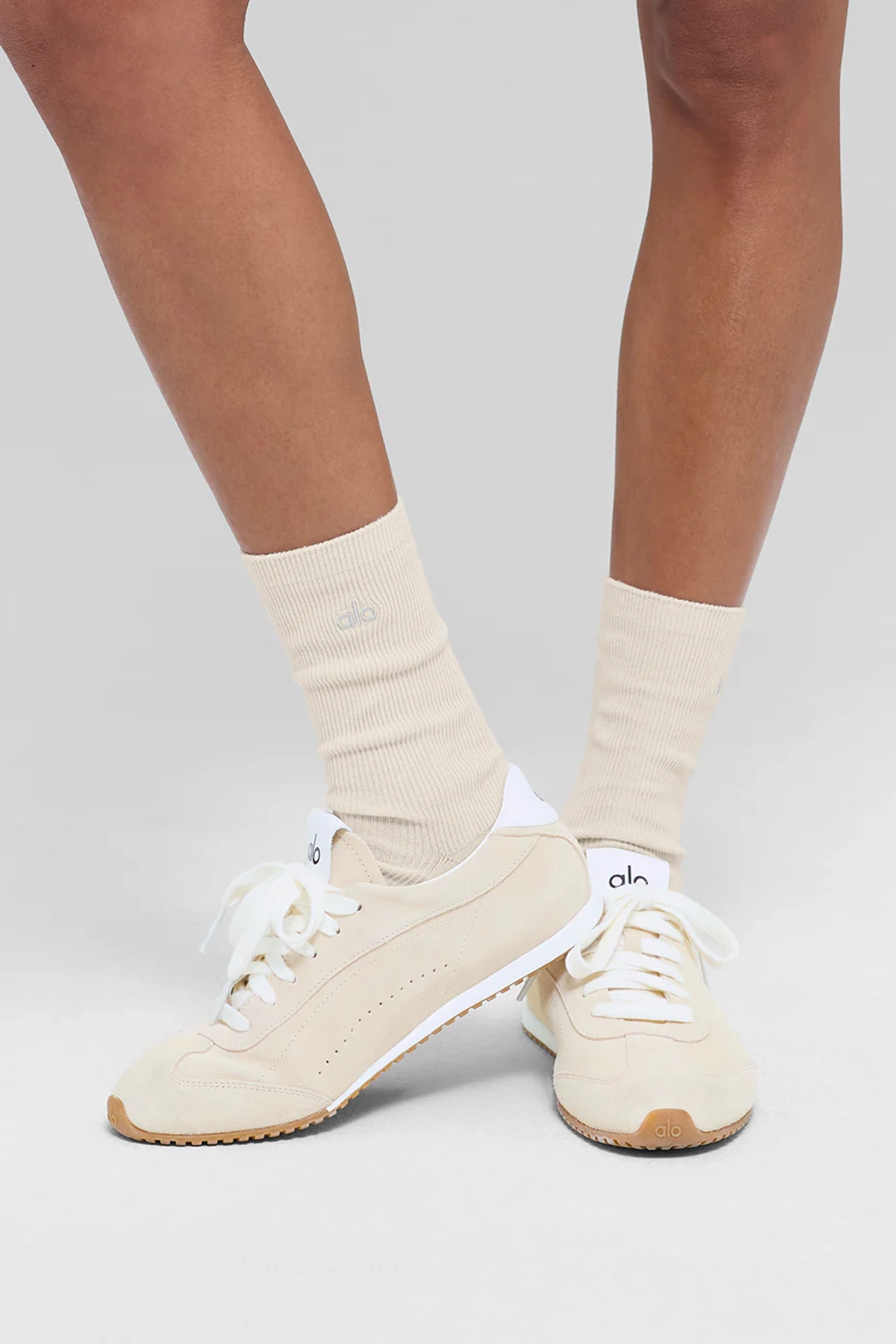 알로요가 Unisex Half-Crew Understated Sock - Bone 상품 이미지 2