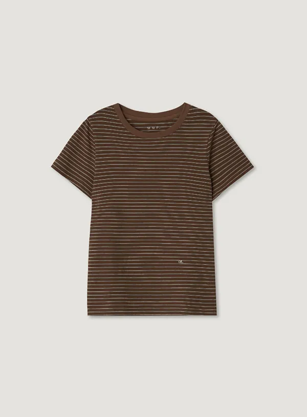 [ROUTINE] ORIGIN TEE_BROWN STRIPE