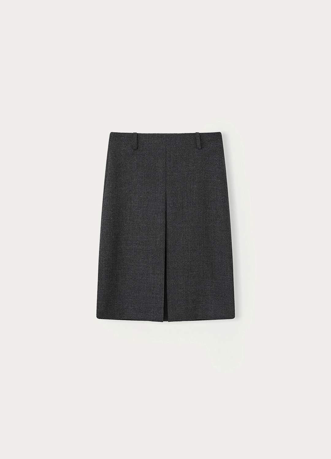 낫띵리튼 Lune a-line wool skirt (Charcoal) 상품 이미지 1